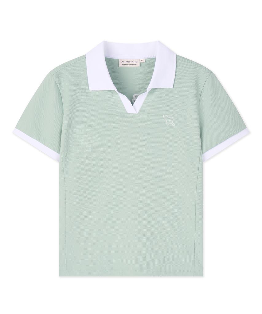 Antomas Atms Slit Polo Shirt Women'S - Jade