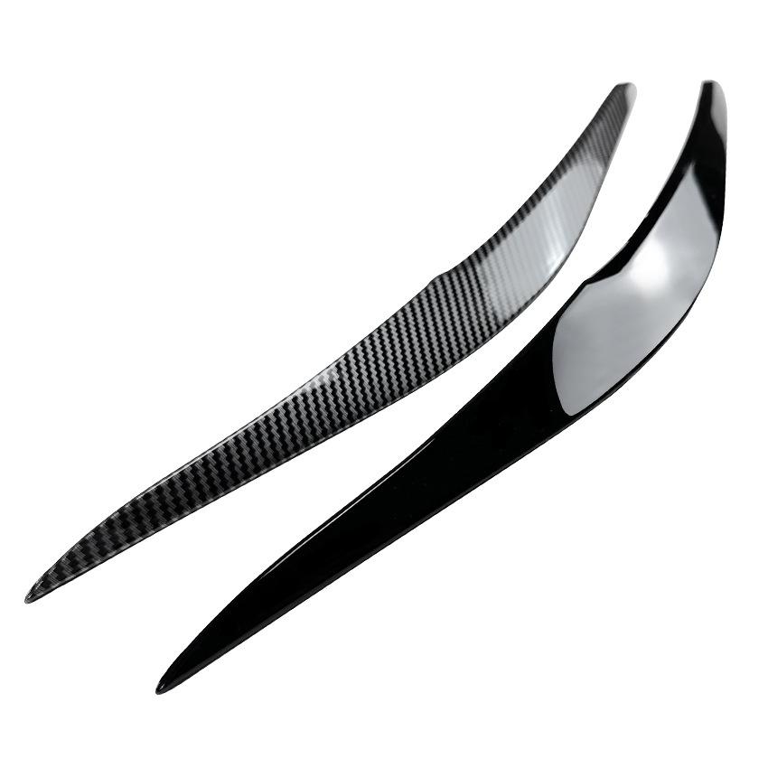 Car Headlight Eyebrows Eyelid Cover Stickers For BMW 2 Series F22 F23 2015-2019 Glossy black/Carbon Fiber look Body Kit Tuning