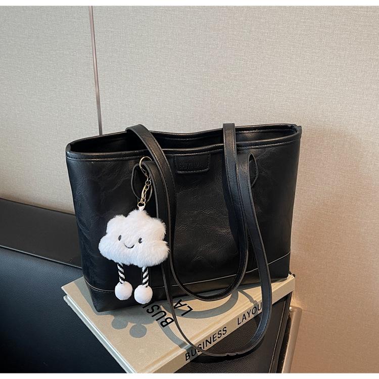 Foreign Single Women's Large-capacity Tote Bag 2025 New Retro Versatile Casual Shoulder Bag College Student Commuter Tote Bag