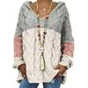 2026 Autumn Winter Pure Color Cable Knit Hoodie - European/American Bestseller
