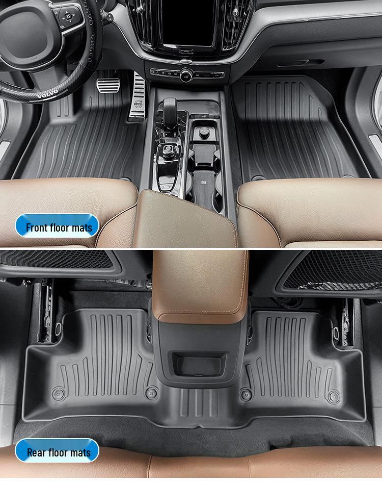 Eco-Friendly TPE Floor Mats for 18-26 Volvo XC60 - Includes Dirt-Resistant Trunk Mat