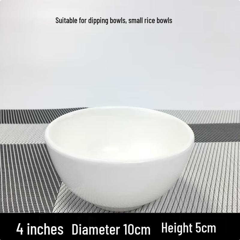 Pure White Ceramic 3-Piece Tableware Set