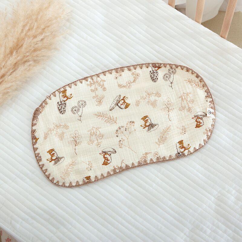 10-lagiges Baumwollgaze-Neugeborenenkissen - Atmungsaktiv, Schweißabsorbierend, Wolkenförmig für Babykomfort