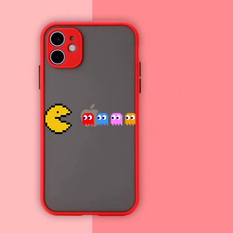 Roztomilý herní obal na telefon Pac-Man pro iPhone 13 12 11 Mini Pro Max XS X Max XR 8 7 Plus SE 2022 Obal na telefon v barvě kůže
