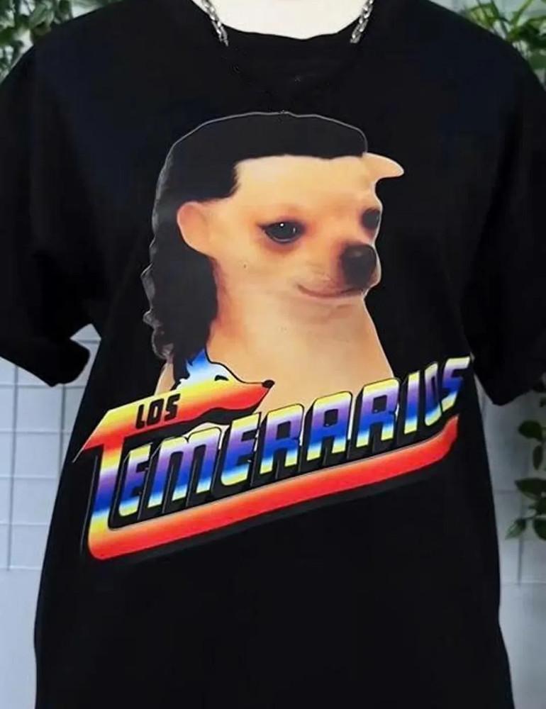 Los Temerarios Dog Shirt Funny Classic Black Unisex S5XL Unisex T-Shirt L