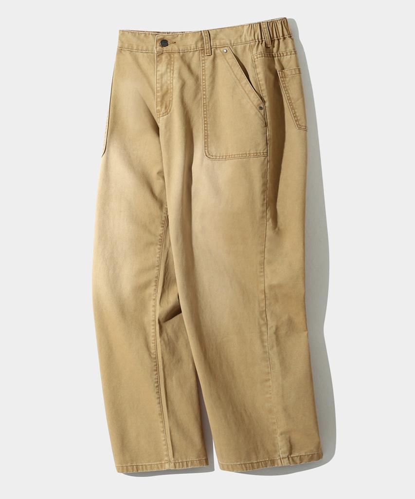 Dimiteulibeullaeg Essential Fade Wash Fatigue Pants_Beige
