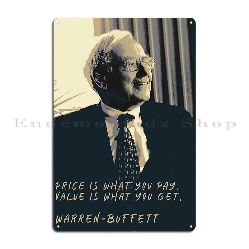 Warren Buffett Quotes 1 Metal Plaque Retro Printed Kitchen Kitchen Decoration Tin Sign Poster