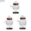 Unidirectional Exhaust Coffee Bean Can Glass Storage Jar Wooden Cover Coffee Powder Seal Pot Tea Caddy Storage Bottle Organizer