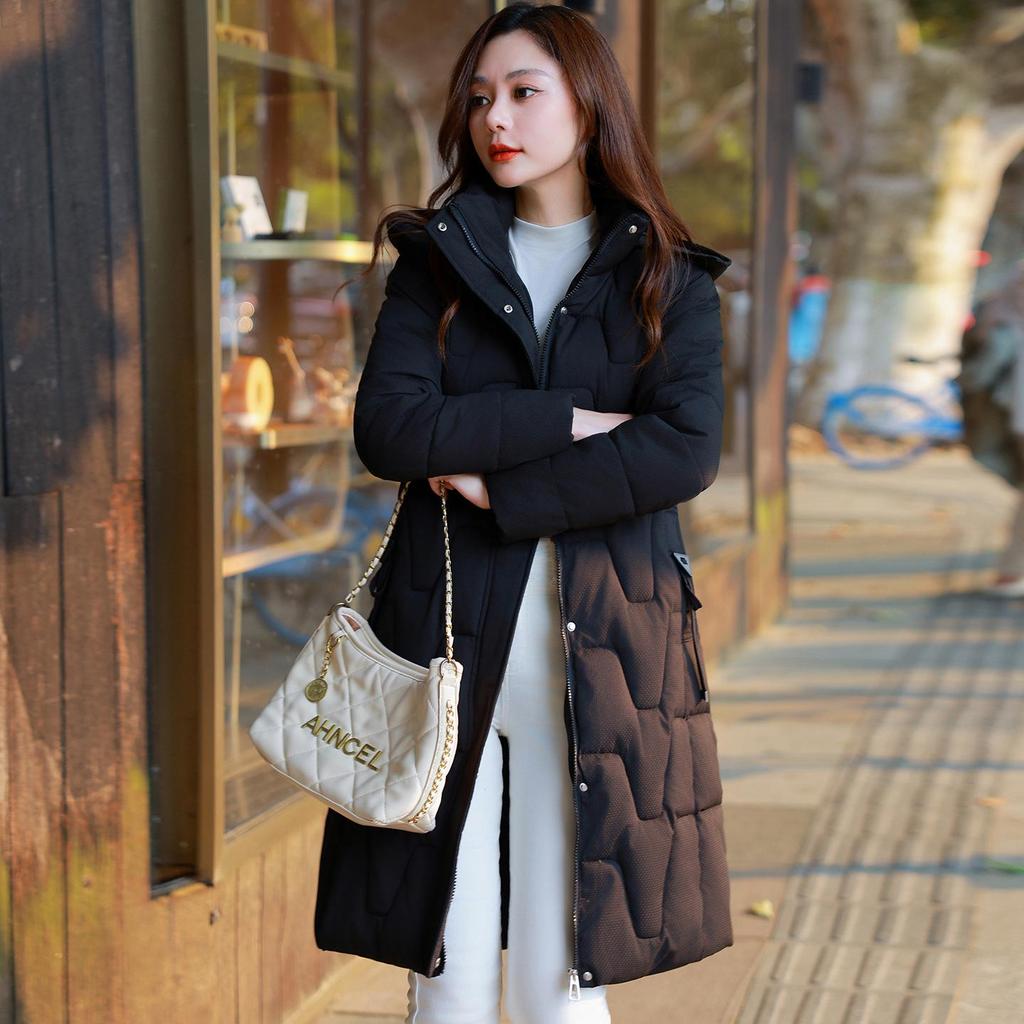 Women's Slim Fit Mid-Length Down Cotton Jacket - 2025 Fashionable Thickened Winter Coat