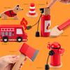 Play House Wooden Toy Firefighter Roleplaying Toys Simulation Fire Extinguishing Equipment Fire Engine Set for Kindergarten Kids