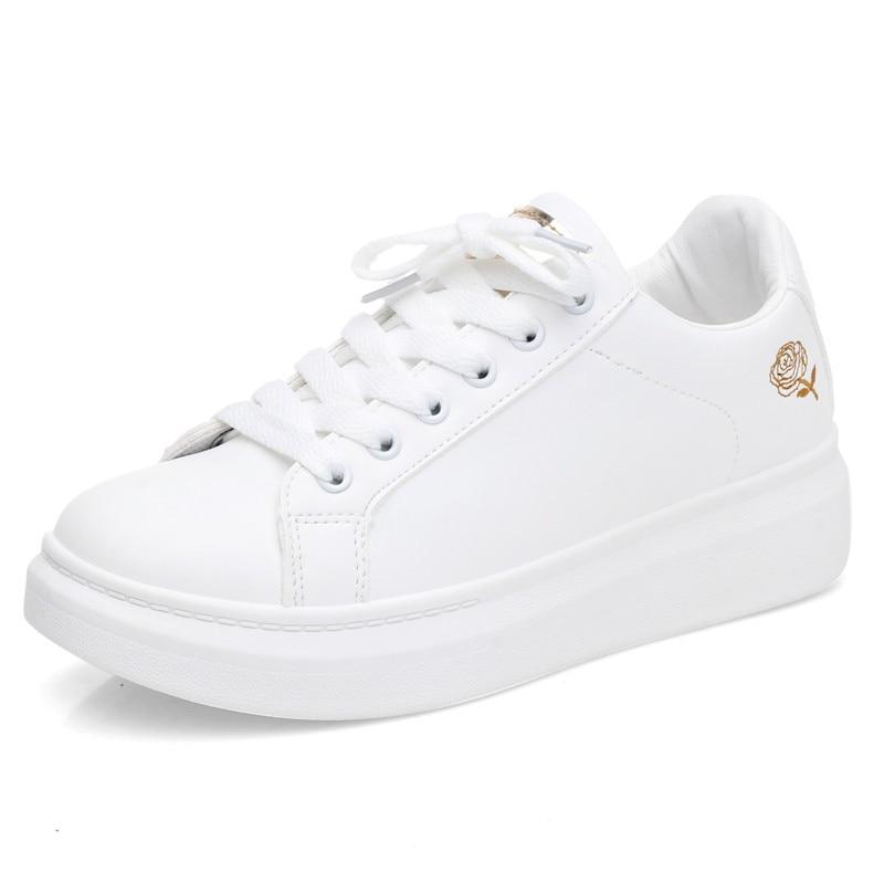 Zapatos casuales para mujer nueva primavera mujeres zapatos moda bordados zapatillas  blancas transpirables flores cordones zapatillas de deporte para mujer  comprar a buen precio — entrega gratuita, reseñas reales con fotos — Joom