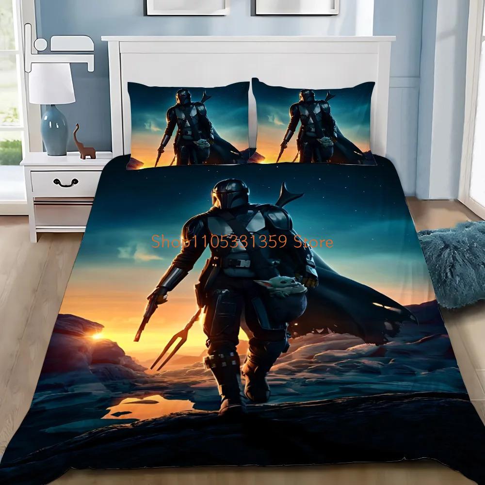Cartoon W-Wars S-Stars Bedding Set For Children And Adults,3D Printing Duvet Cover Pillowcase Queen King Quilt Cover Suitable