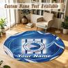 Round Rug Custom NameBrighton & Hove Albion Football Pattern Non Slip Carpet Home Floor Decor