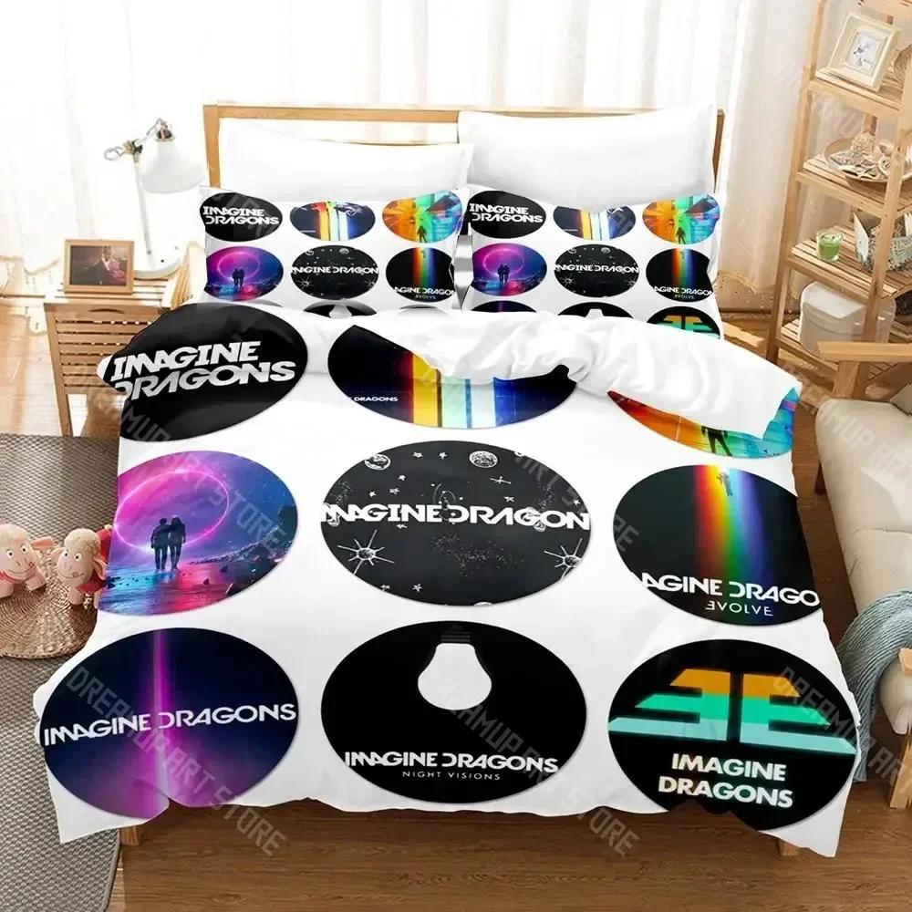 Set da letto Imagine Dragons Singolo Gemello Matrimoniale Queen King Size Set da letto Aldult Bambino Camera da letto Set Copripiumino Set Lenzuola Stampa 3D