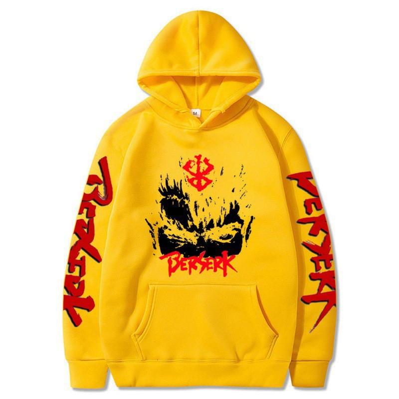 Berserk Anime Hoodie Unisex Dark Theme Printed Long Sleeve Sweatshirt Casual Streetwear
