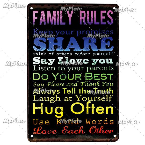 [MyPlate] LOVE Metal Sign Vintage Plaque Tin Sign Plate Wall Decor For Bar Club Man Cave Art Painting Gift