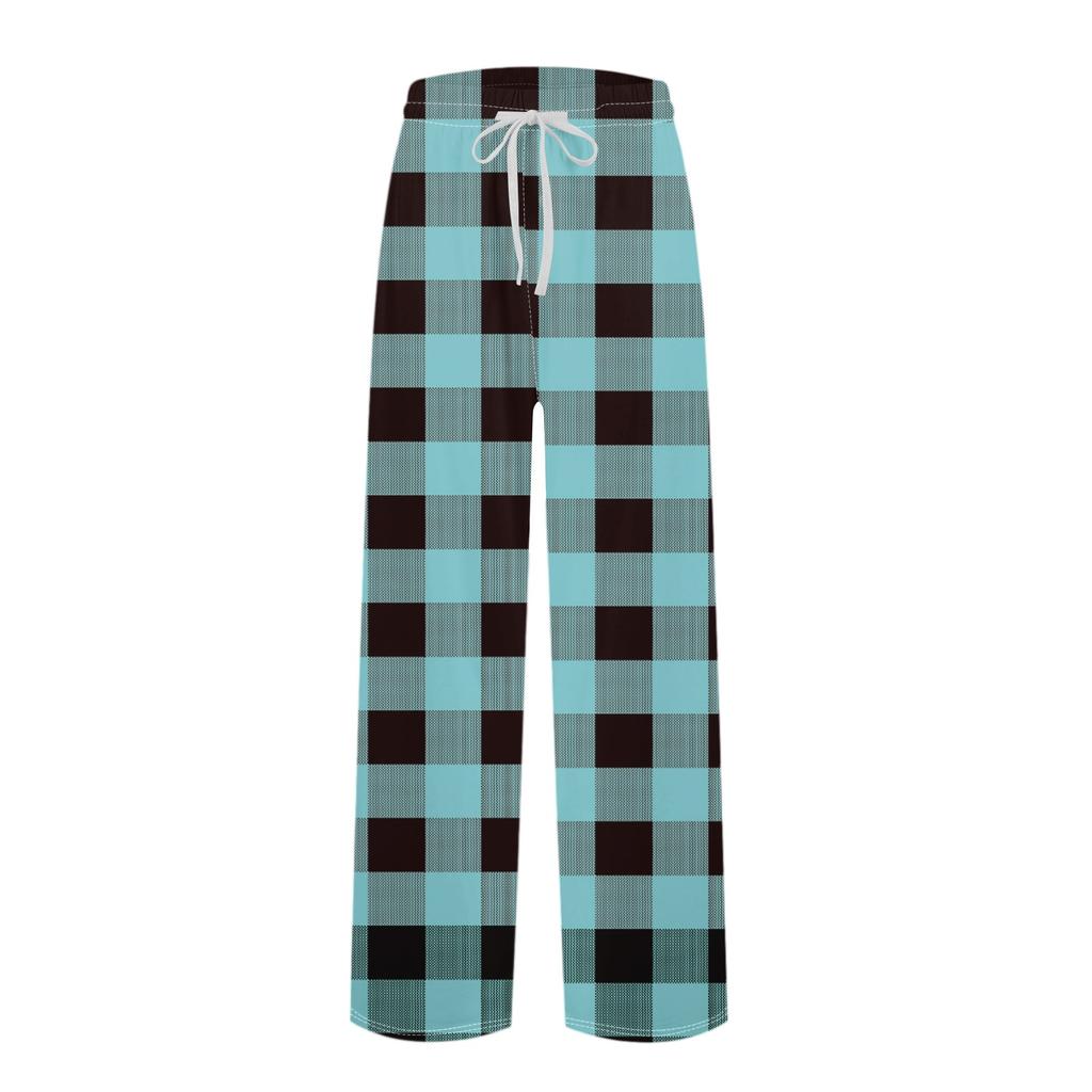 Men's Casual Pants with Pockets for Home Sleeping and Lounging