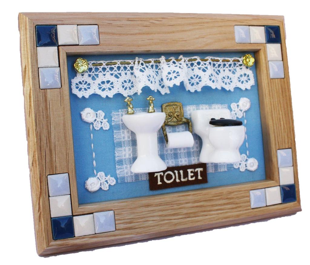 Billy Handmade Dollhouse Kit Ceramic Frame Kit Toilet Frame 5721