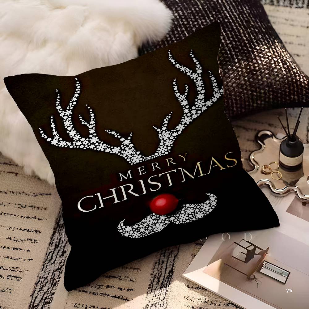 Christmas Tree Ball Decoration Pillow Case Cushion Cover Car Throw Pillow Case For Sofa Car Christmas Gift 40x40cm 45x45cm