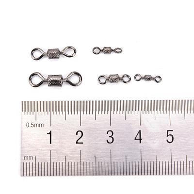 50Pcs Fishing Swivels Knurling Connector Bearing Swivel Fishhooks Accessories