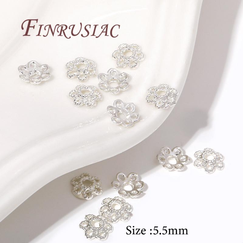18K Gold Plated 5.5MM Beads Caps For Bracelets,Flower Caps For Jewelry Making,DIY Beading Accessories
