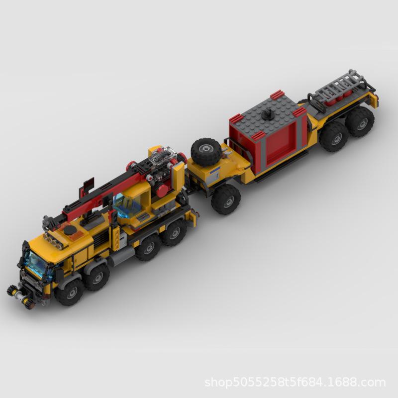 Building Blocks MOC-84156 Jungle Cargo Truck Trailer Birthday Gift Toy Set For 8-year-old Boy