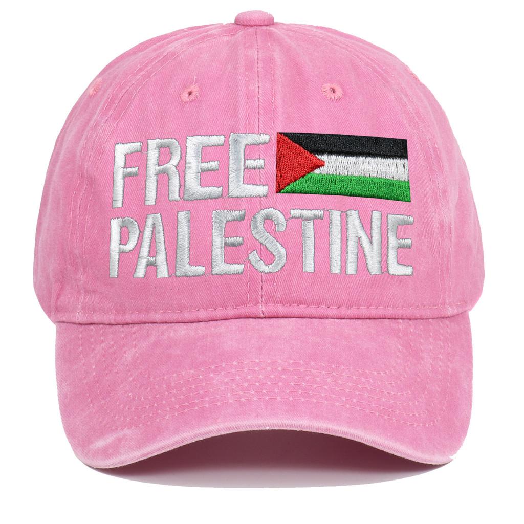 Výšivka Free Palestine na kšiltovce typu Dad Hat s nastavitelným zapínáním pro letní nošení venku