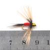 MNFT 10PCS 14# Gold Beadhead Long beard Nymph Red Body Fishing Fly Artificial Bait
