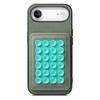 For iPhone Air Case Carbon Fiber Texture Leather Back Cover with Magnetic Detachable Suction Cup