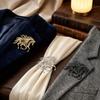 Luxury Vintage Pegasus Brooch Traditional Hollow Brooch Pins Alloy Lapel Pin Cultural Art