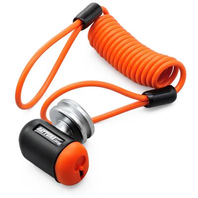 Daytona Stronger Motorcycle Disc Lock with 13mm Keyhole and Spiral Cable (94883) Shaft, Shutter,