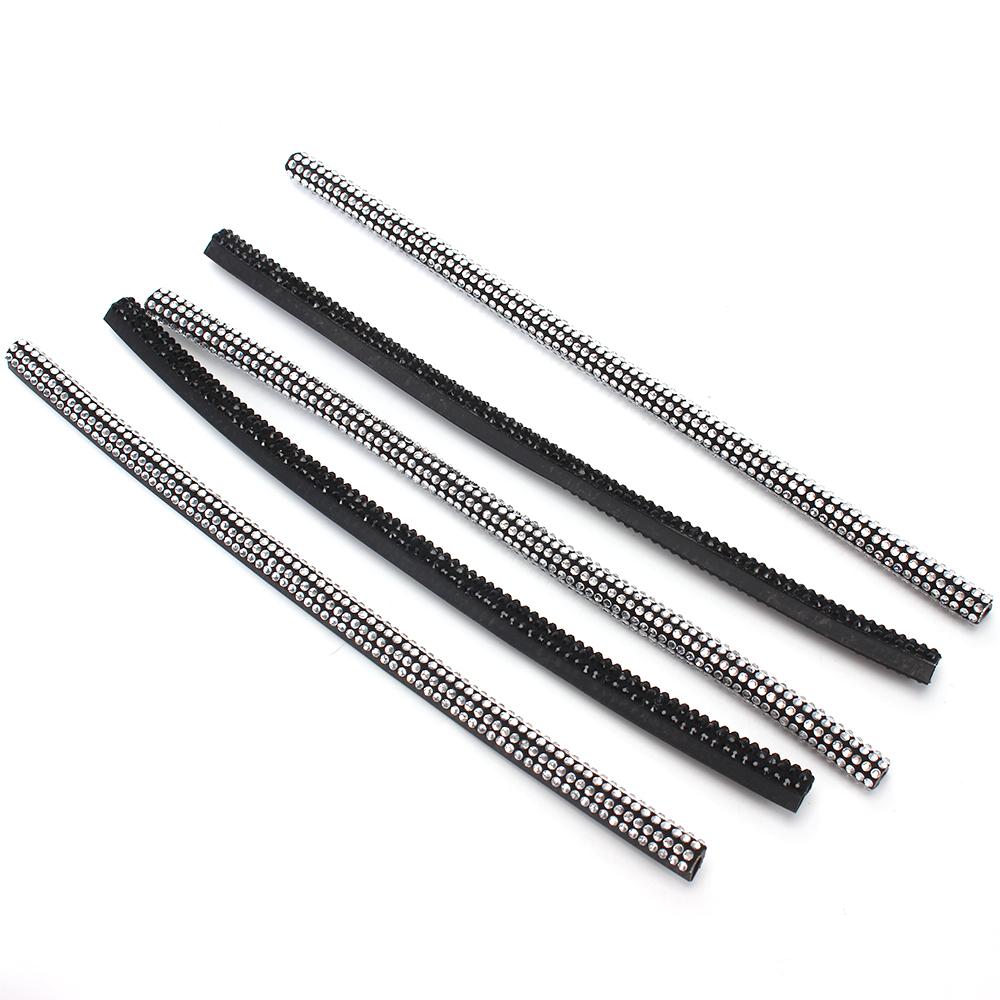 10Pcs Car Stikers Diamond Car Air Vent Strips For Air Conditioner Outlet White/Black Interior Accessories Decorative Strip DIY