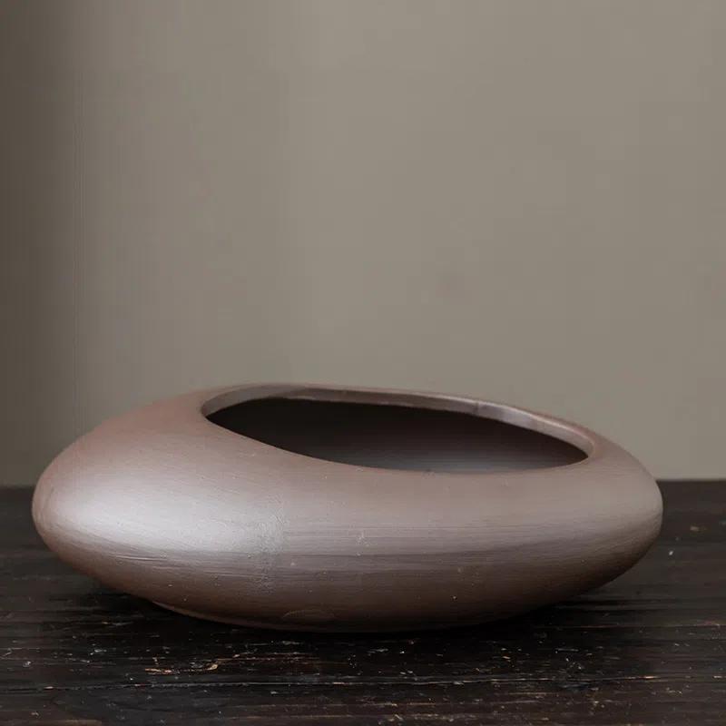 Ghiveci de flori vintage creativ de interior/exterior în formă de bonsai, mic și mare, ceramică din argilă purpurie, plantă verde, decorativ pentru masă/birou