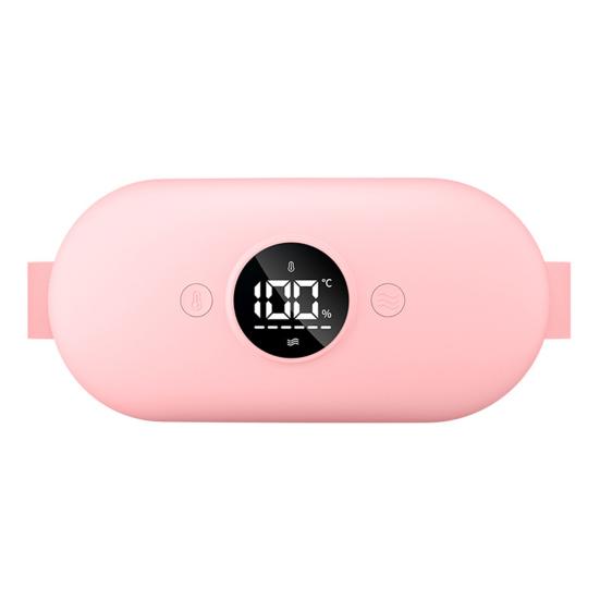 Portable Period Heating Pad Rechargeable Belt with LED Display 6 Temp & Vibration Modes Cramp Relief Massage Pad for Women