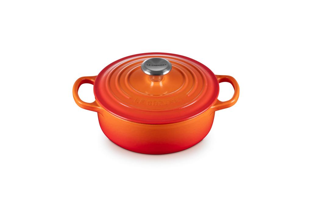 Le Creuset Japanische Cocotte, 18 cm, Orange, Gusseisen-Emaille-Topf, Gas-, Induktions- und Backofenkompatibel [Offizielles Japanisches Produkt]