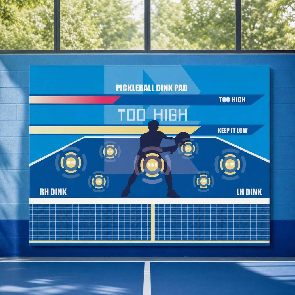 Training Wall Decal Printed Pickleball Sticker Repositionable