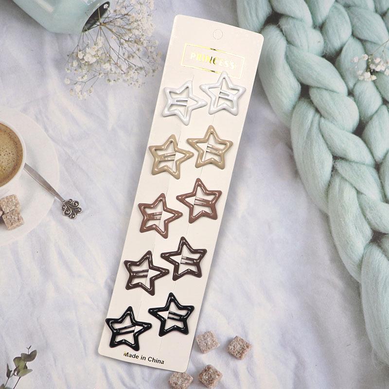 European and American Coffee Color Metal Bobby Pins Hair Clips Set