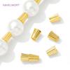 50/100pcs Spacer Beads For Jewelry 18K Gold Plated Brass Tube Beads,Separators For Beads,DIY Bracelets Necklace Making Supplies