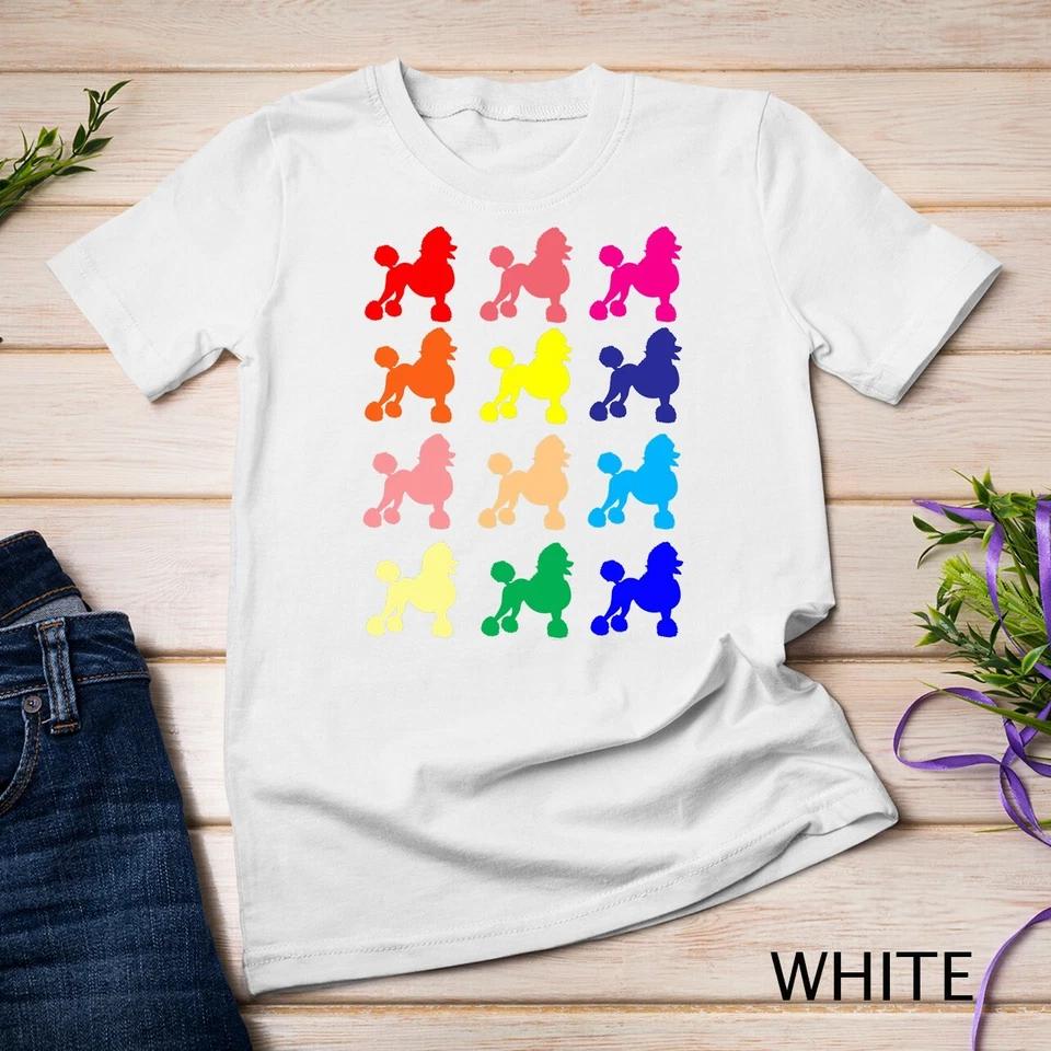 Poodle lovers dog pop art gift t shirt Unisex T-shirt 14 S