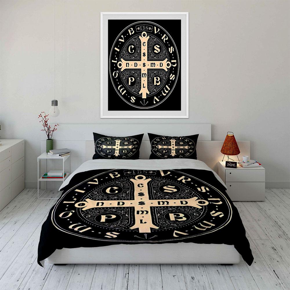 Religious Decor Set For Home Soft Comfortable Duvet Cover Bedding Set Included 1*Duvet Cover & 2*Pillowcases, Gift