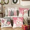 4Pcs Christmas Pillow Covers Christmas Party Decoration Xmas Tree Santa Claus Pillowcase Navidad Natal New Year Gift
