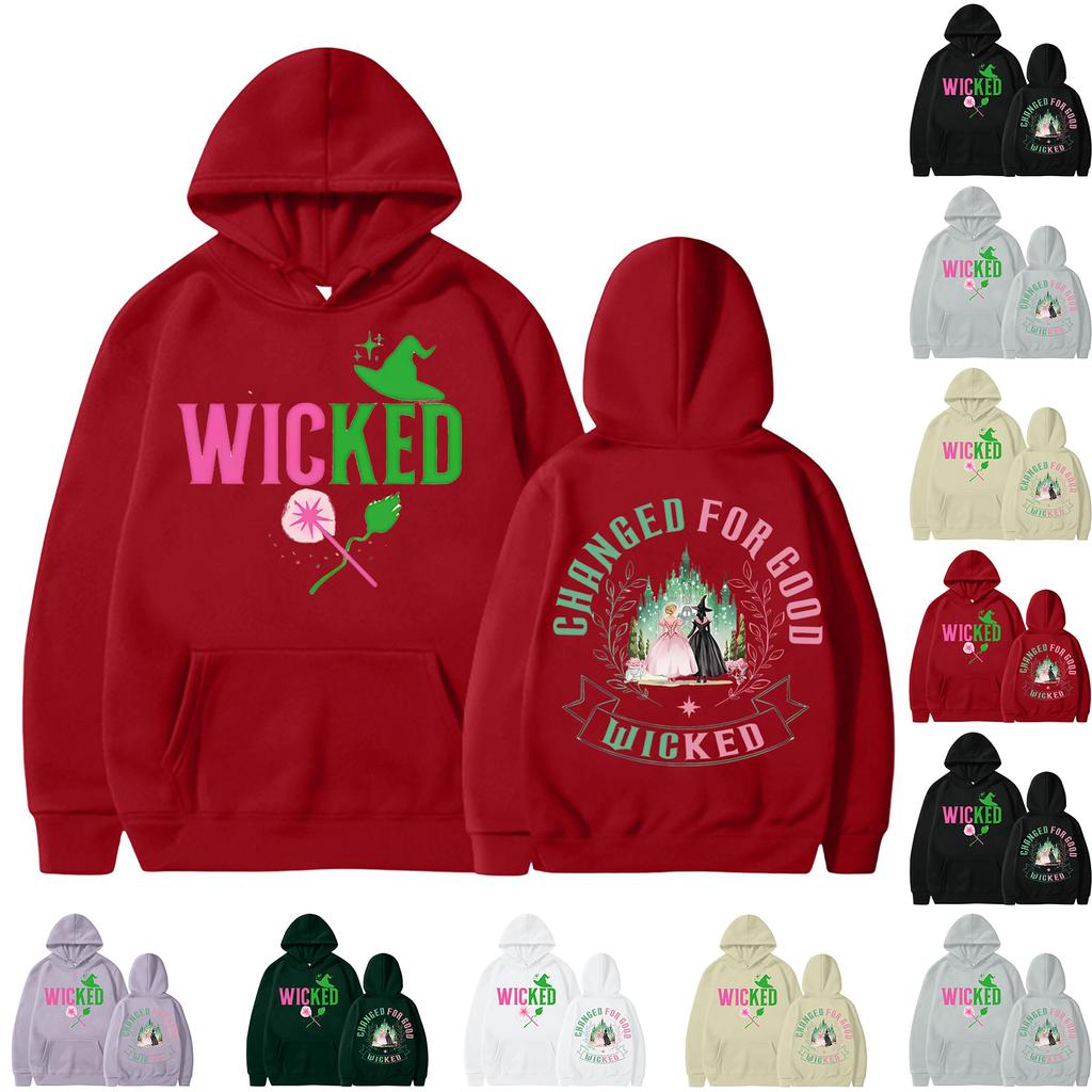 Women's Fashionable Casual Hooded Long Sleeved Printed Sweatshirt