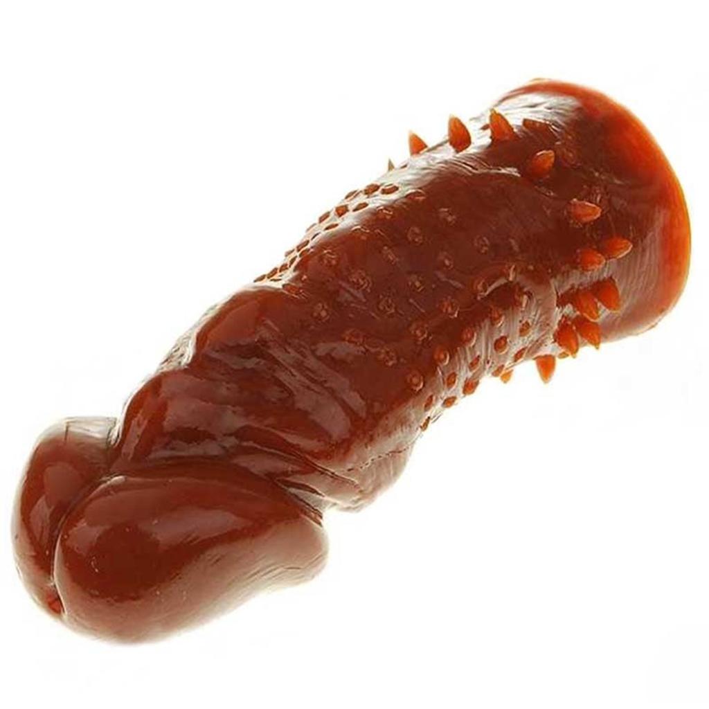 Soft Silicone Condom Thick Penis Extender Wolftooth Stretchable Sleeve Adult Toy