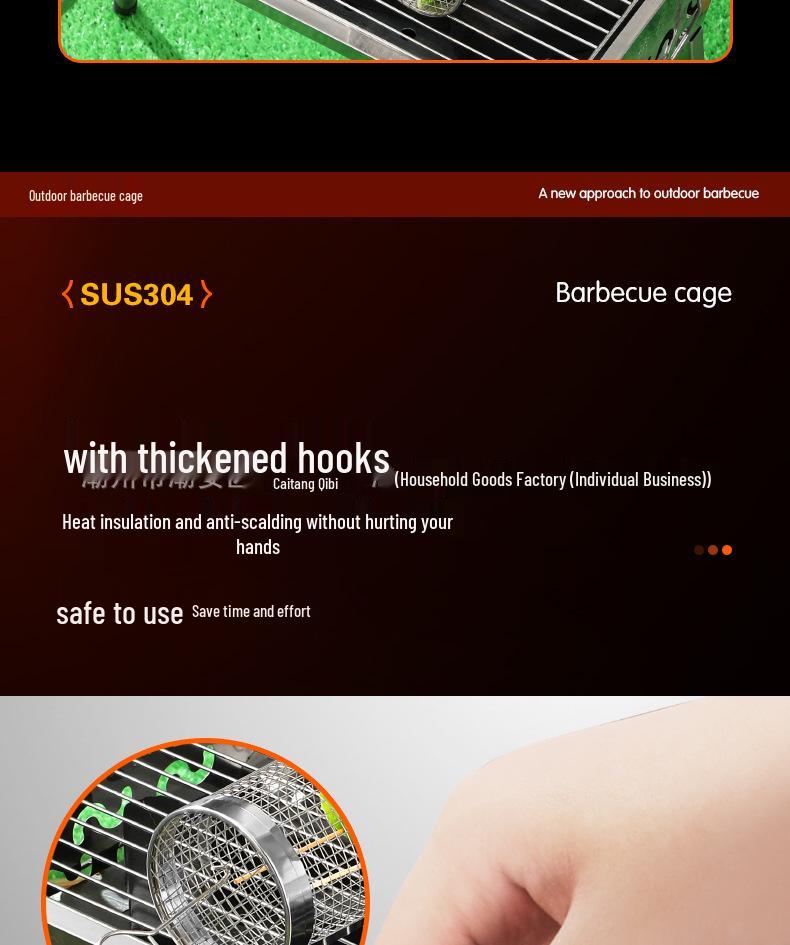 Stainless Steel Rolling BBQ Basket - Outdoor BBQ Tool