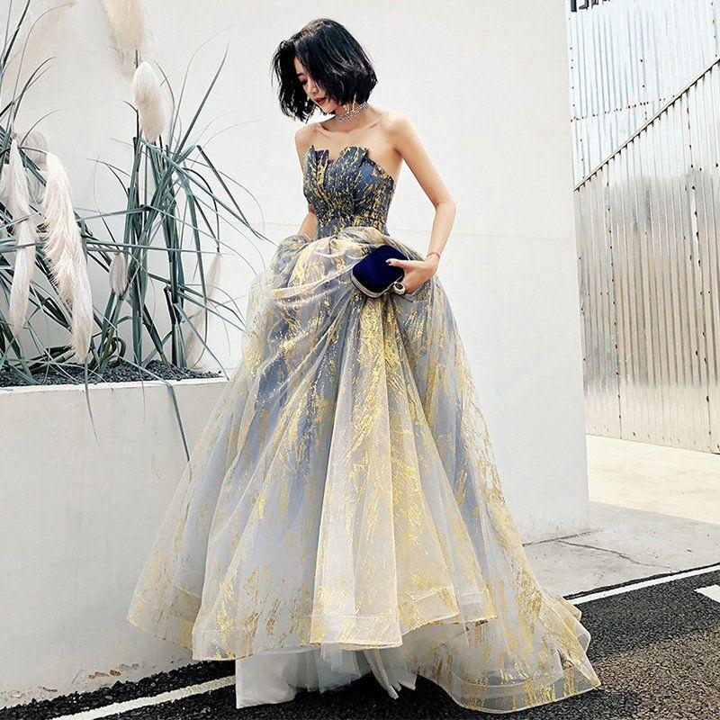 gradient ball gown