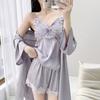 Women's Summer Pajamas Set Sexy New Ice Silk Suspenders Shorts Vest Internet Celebrity Butterfly Sex Backless Loungewear