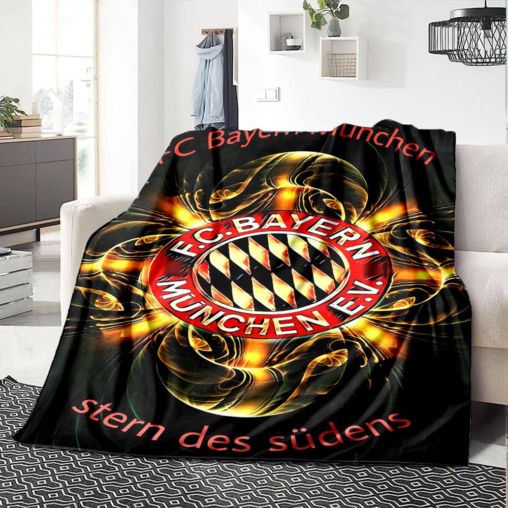 Bayern Munich Celebration Blanket Soft Warm Cozy Great for Bed Livingroom Bedding Four Seasons Universal Digital Print Gifts For Family Or Friends