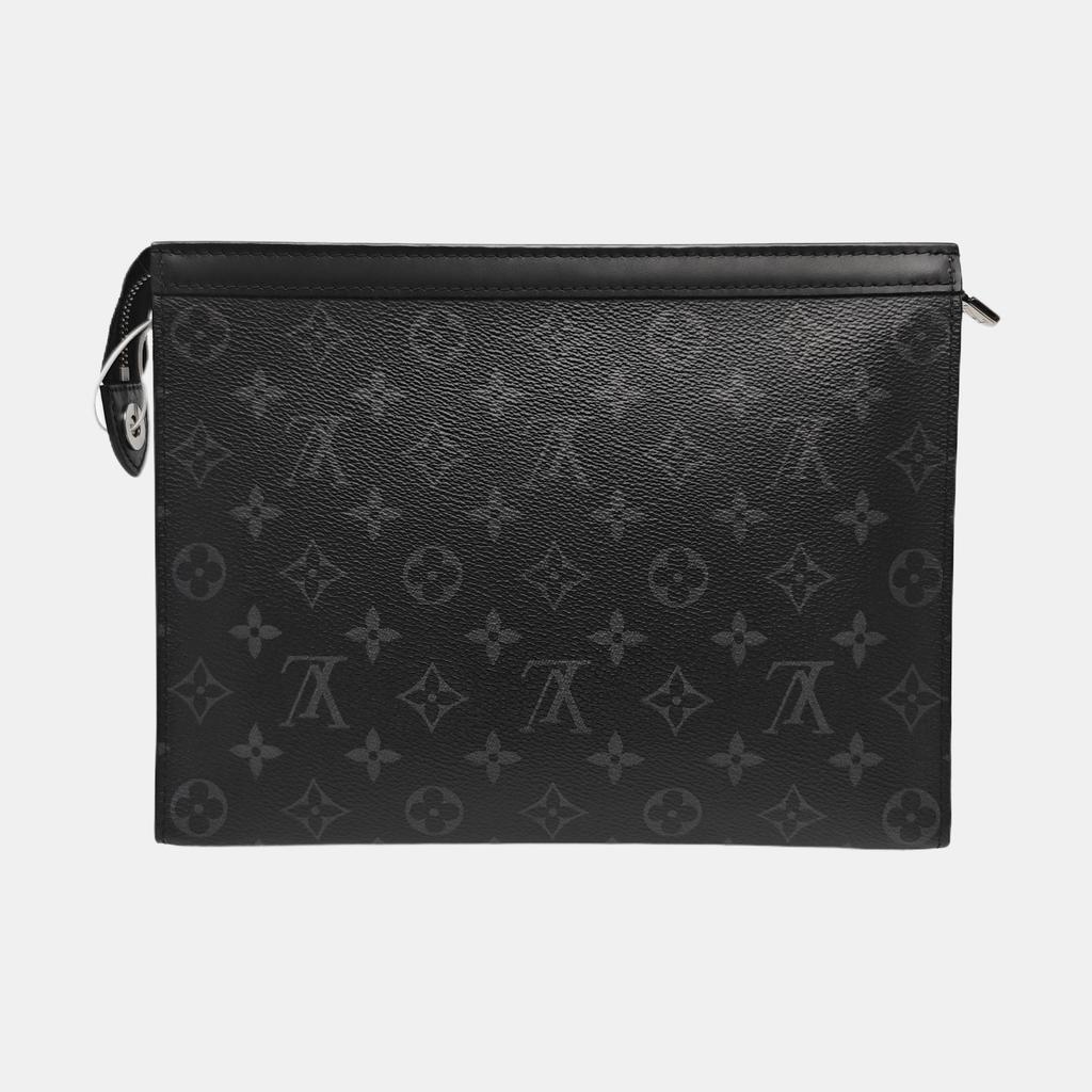 [Usado] Louis Vuitton Pochette Voyage MM 'Lona Monograma Eclipse Preta' - Muito Bom #17BI1V2