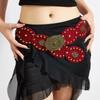 Wide Western Waist Belt Cow Head Buckle PU Leather Belt Ethnic Style Cowboy Belt  Casual Wear