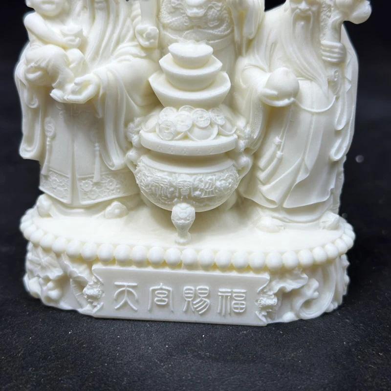 Fu Lu Shou sculptures and Figurines Chinese Mythological Figures Home Room Office Wealth Luck Feng Shui Decor Gift